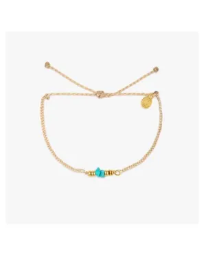 Turquoise Chip Braid Anklet