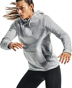 Under Armour Women's UA Hustle Fleece Hoodie Heather Gray -XXL