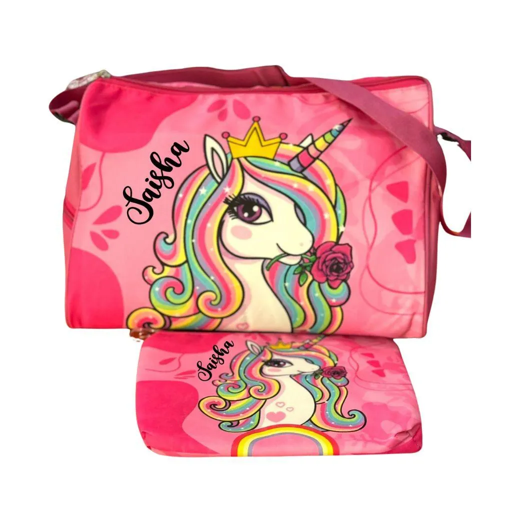 Unicorn theme Swimming Bag with Wet Pouch
