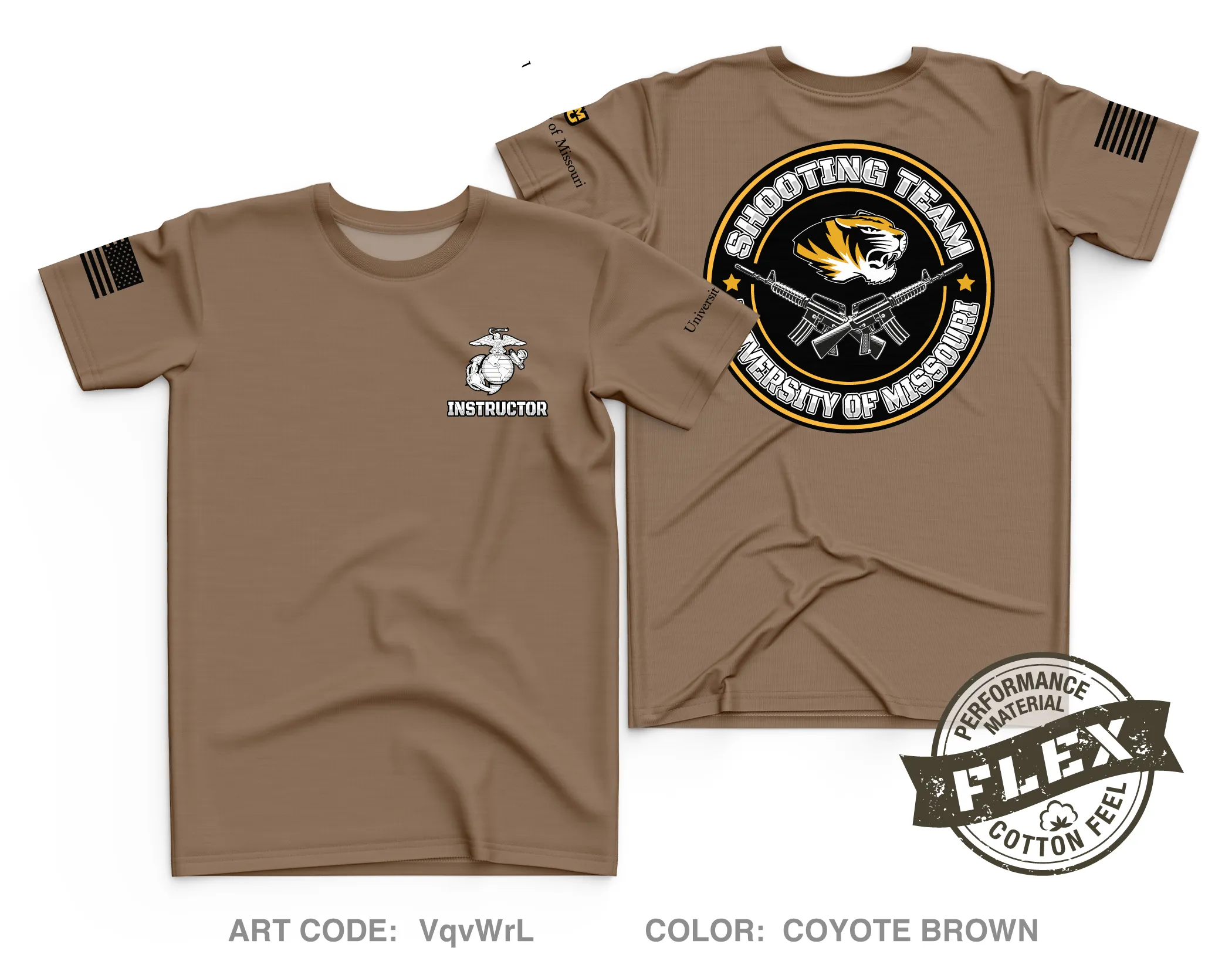 University of Missouri NROTC Core Men's SS Flex Performance Tee - VqvWrL