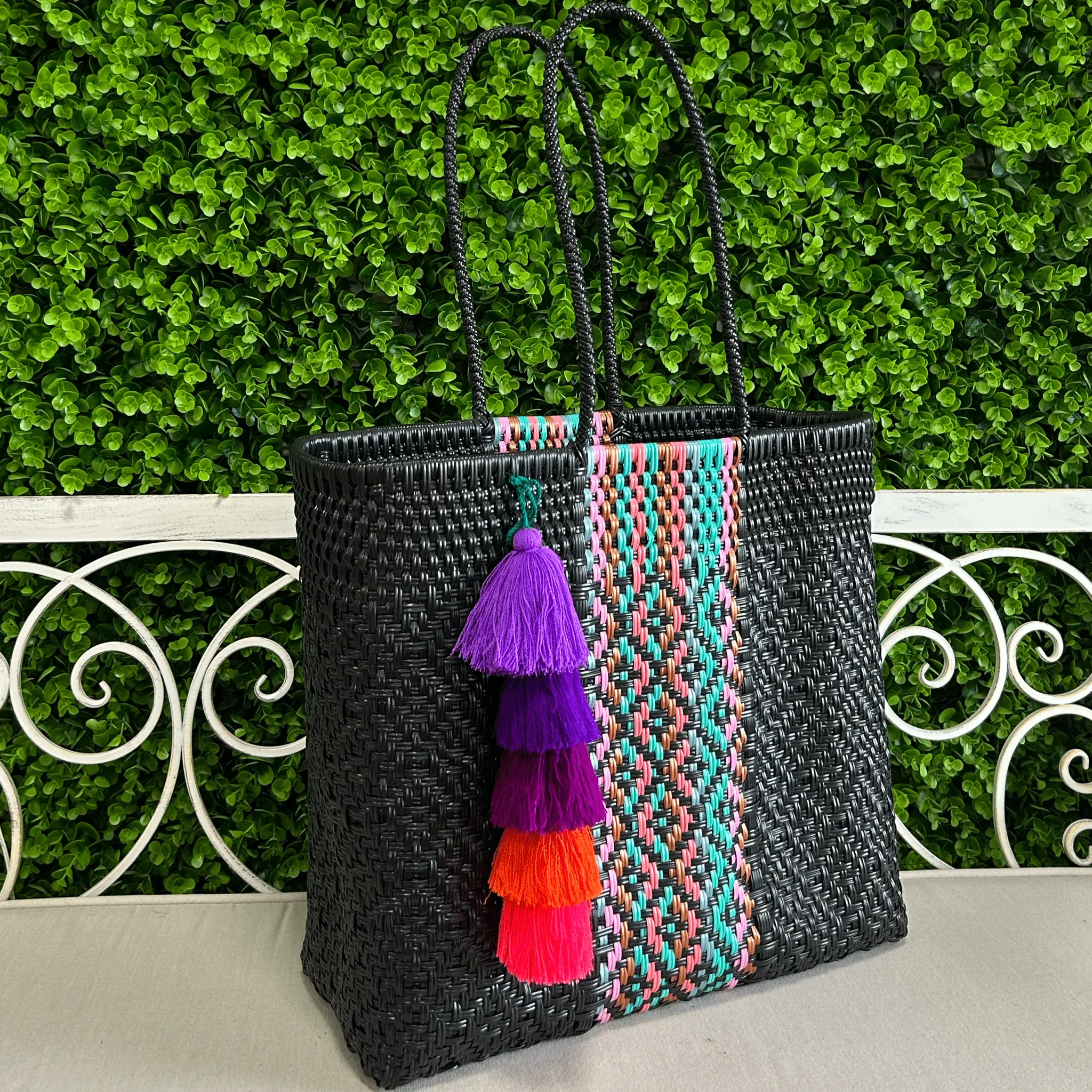 Upcycled Handwoven XL Tote - Sofia