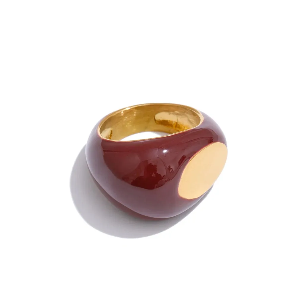Vanta Core Black Gold Plated Band Ring