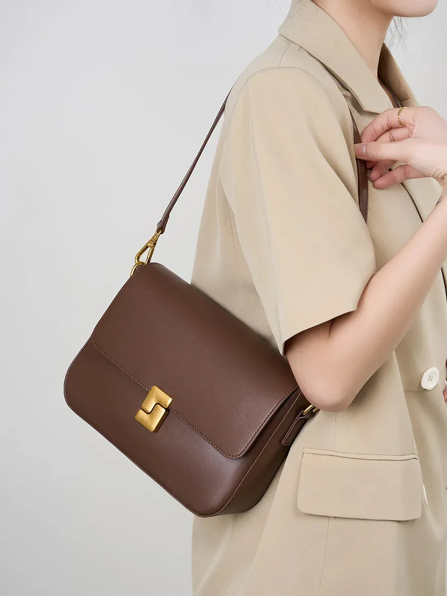 Veloria™ Genuine Leather Satchel