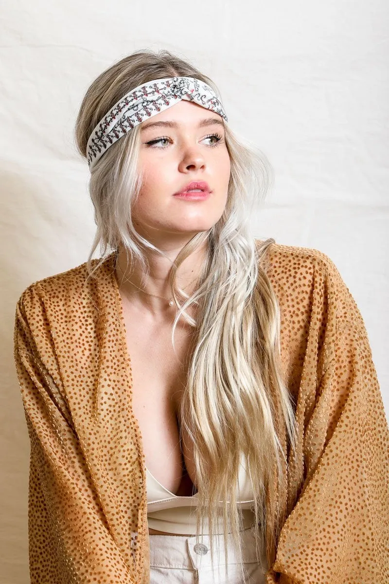 Vine Print Twist Headband