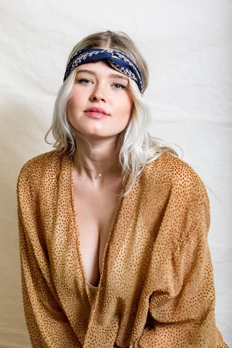 Vine Print Twist Headband