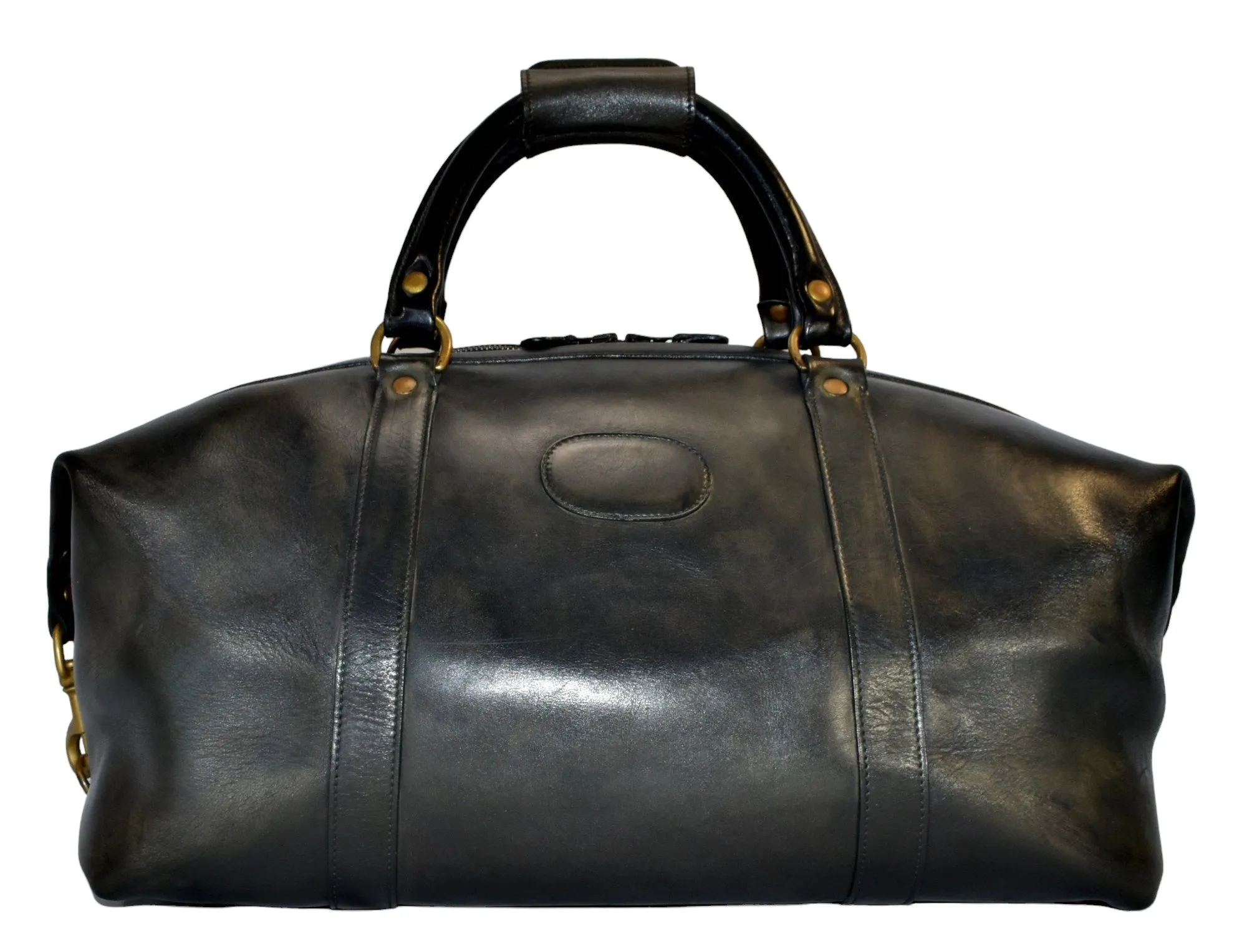 Vintage 1992 Ghurka Marley Hodgson Cavalier No. 96 Black Saddle Leather Duffle Bag