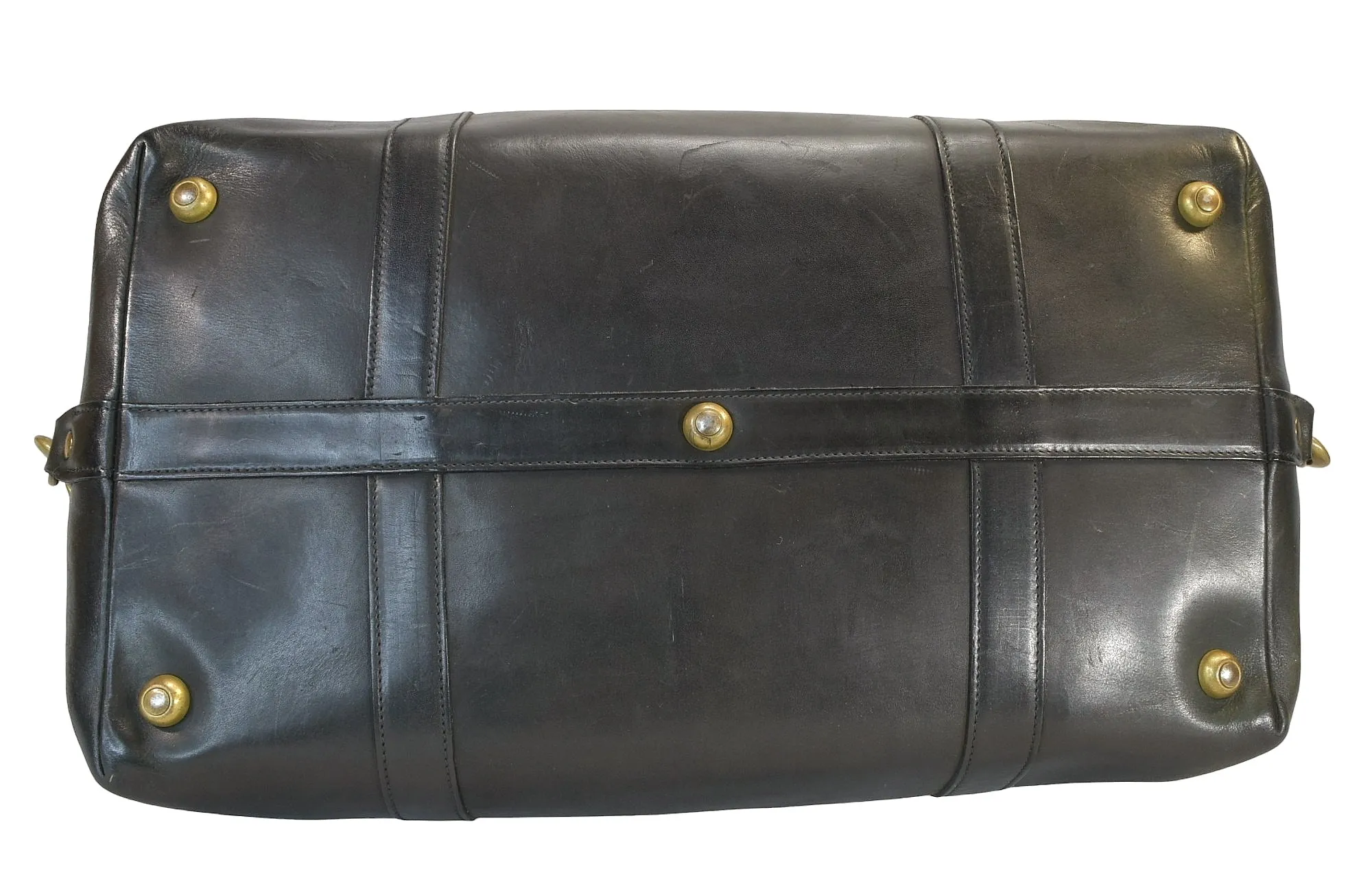 Vintage 1992 Ghurka Marley Hodgson Cavalier No. 96 Black Saddle Leather Duffle Bag