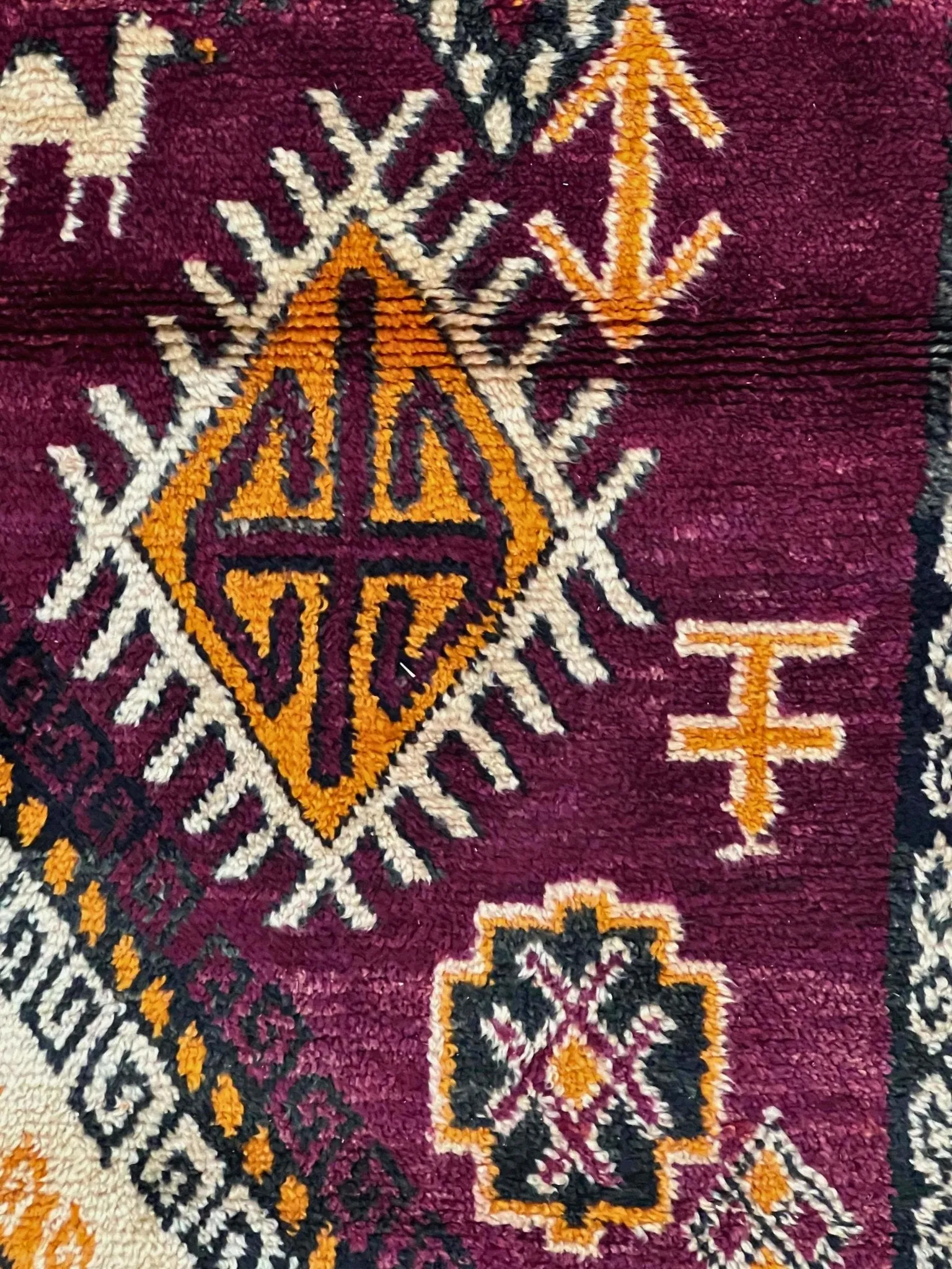 Vintage Beni Mguild Berber Rug 6'9" x  11'2" - 206 cm  x 340 cm (Wool)