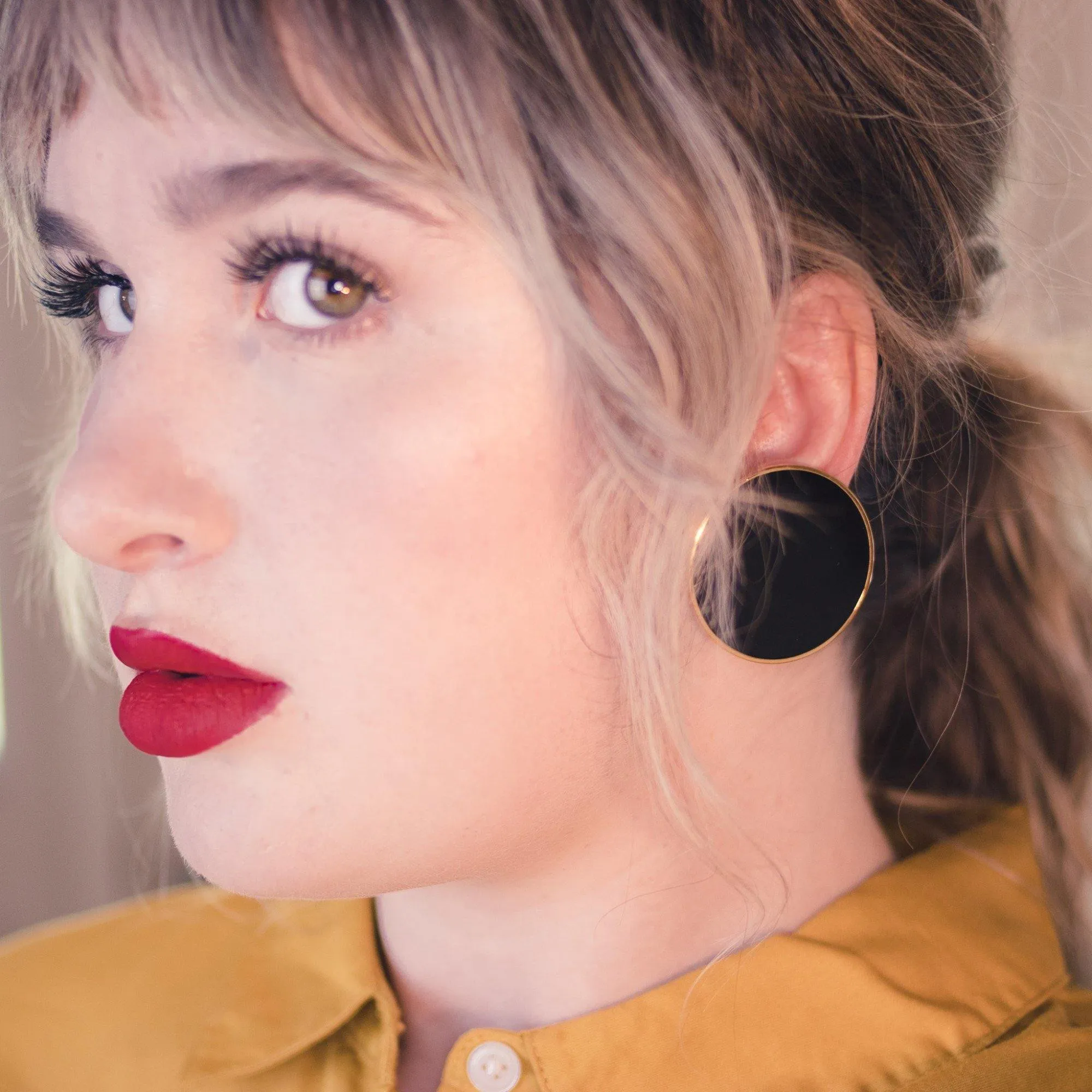 Vintage Monet Black Palette Style Earrings