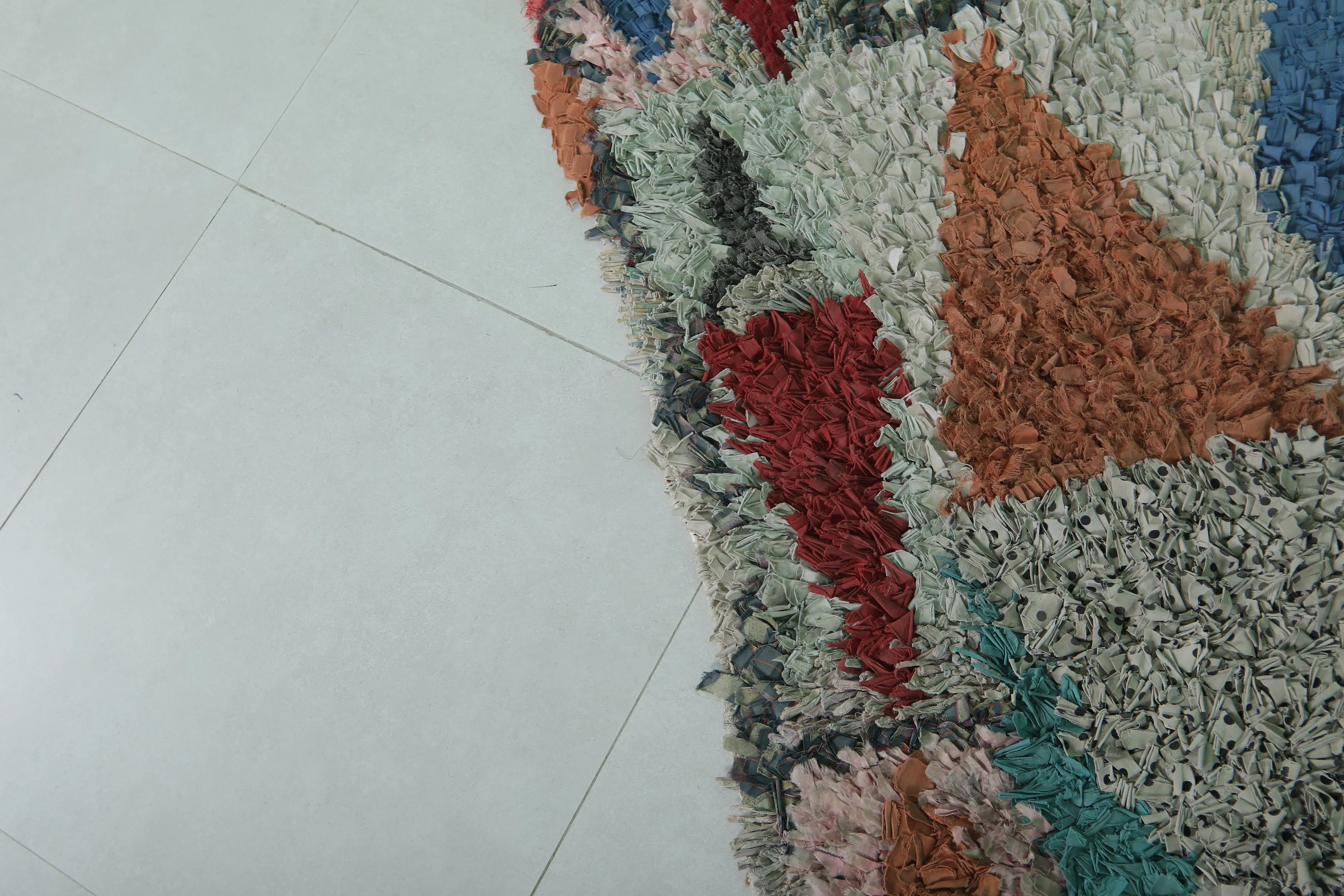 Vintage Moroccan Boucherouite Rug – 2.5 x 4.6 Feet