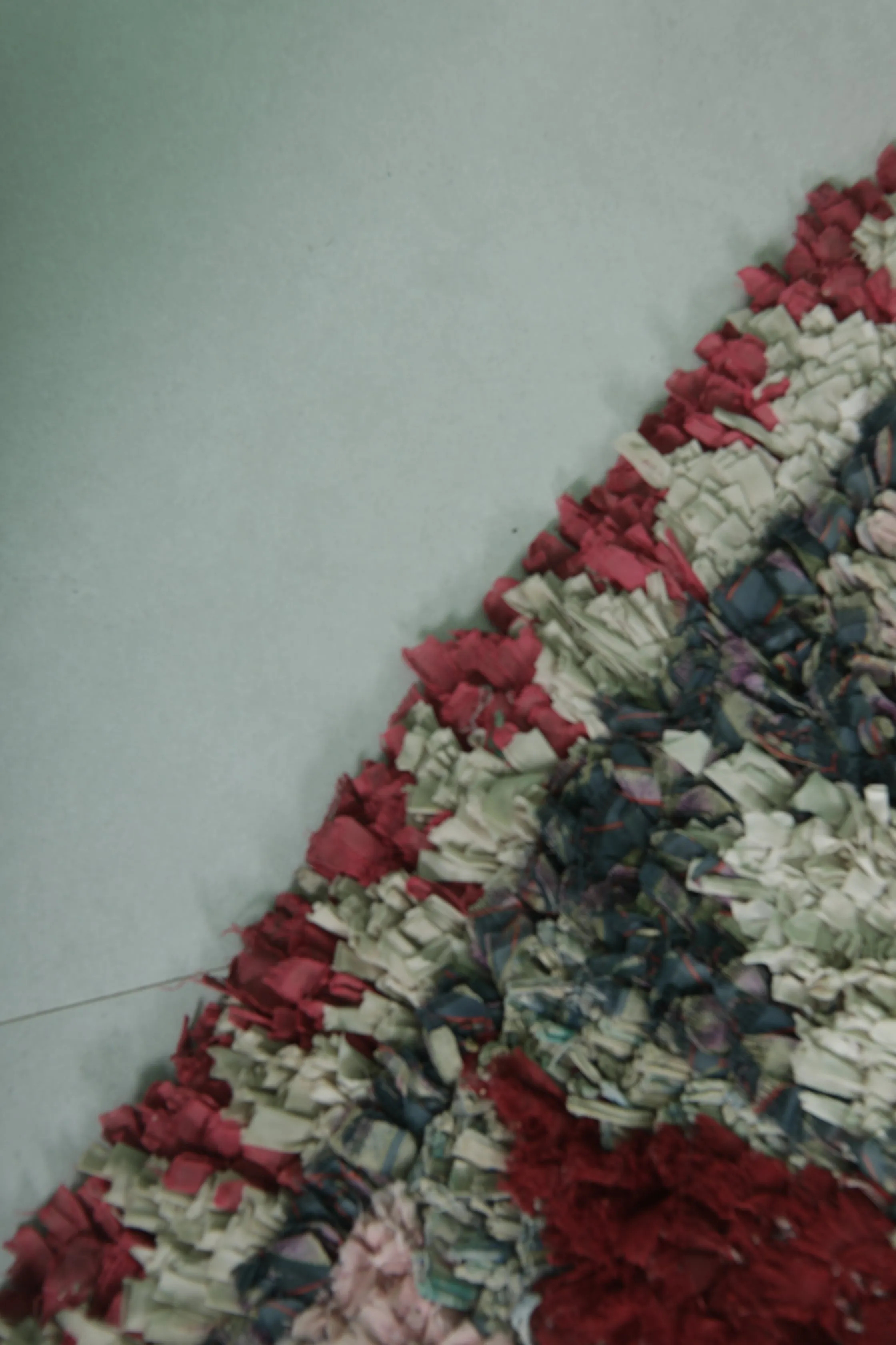 Vintage Moroccan Boucherouite Rug – 2.5 x 4.6 Feet