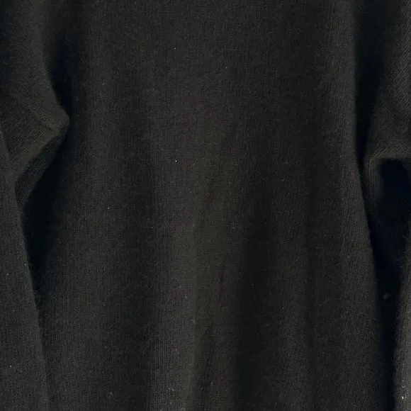VTG Shenanigans Angora &amp; Wool Pullover Knit Long Sleeve Sweater Black Women's L