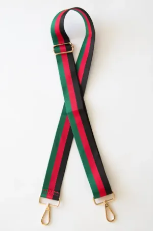 Wanderlust Shoulder Strap // Green, Red & Black