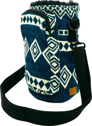 Water Bottle Sleeve Holder with Strap & Pocket | Laguna Blue