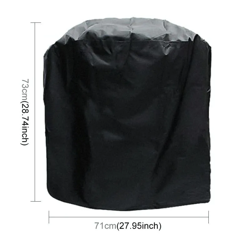 Waterproof Bbq Grill Cover - 210D Oxford Cloth Anti-Uv Dust-Proof 71X73Cm Black