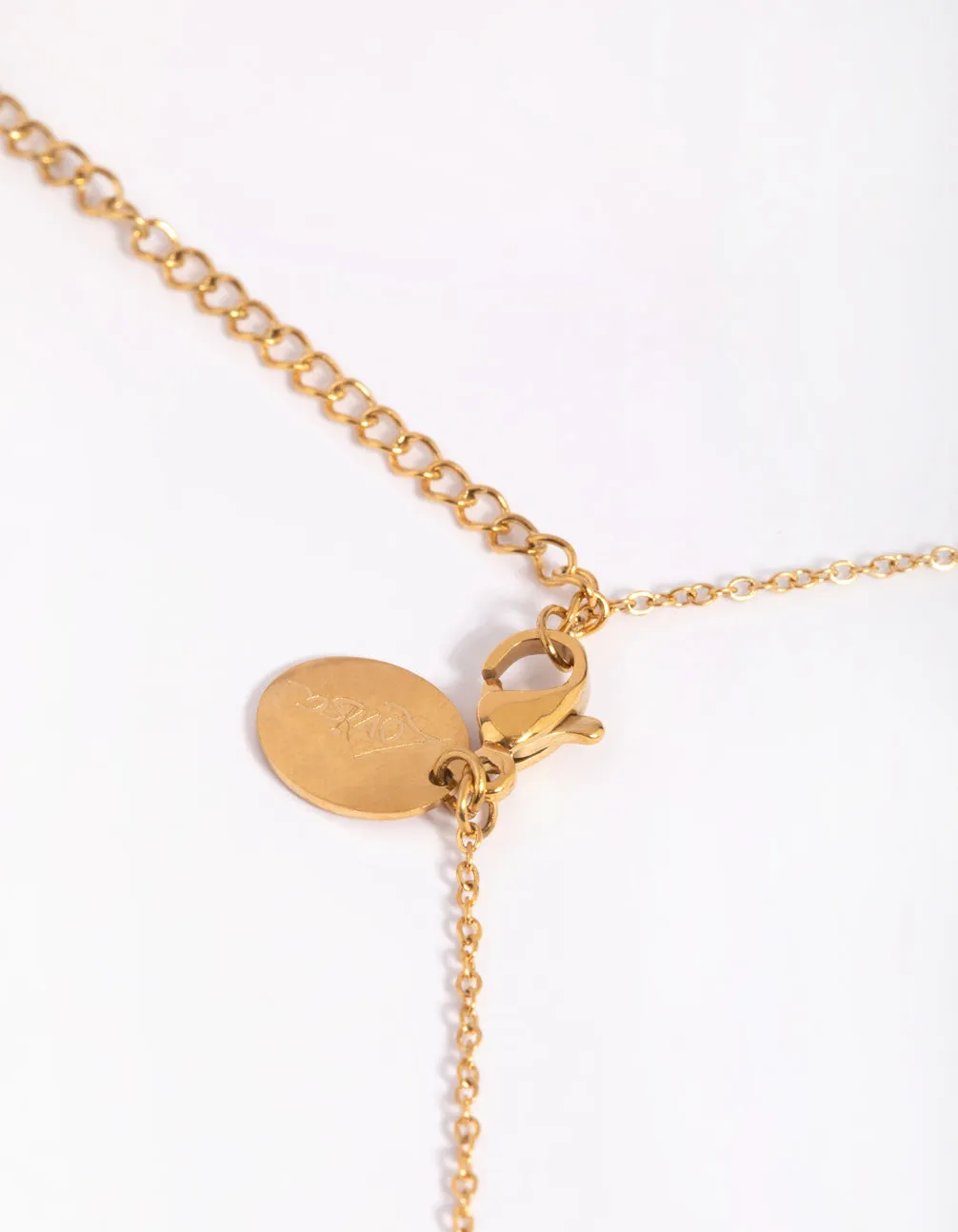 Waterproof Gold Plated Stainless Steel Butterfly Pendant Necklace