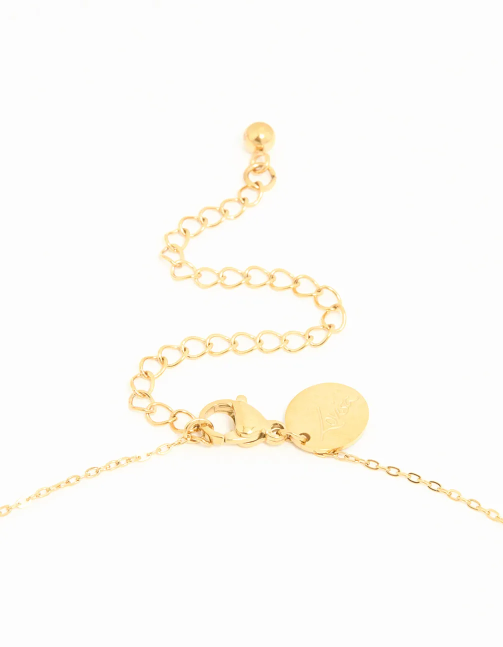 Waterproof Gold Plated Stainless Steel Hollow Flower Pendant Necklace