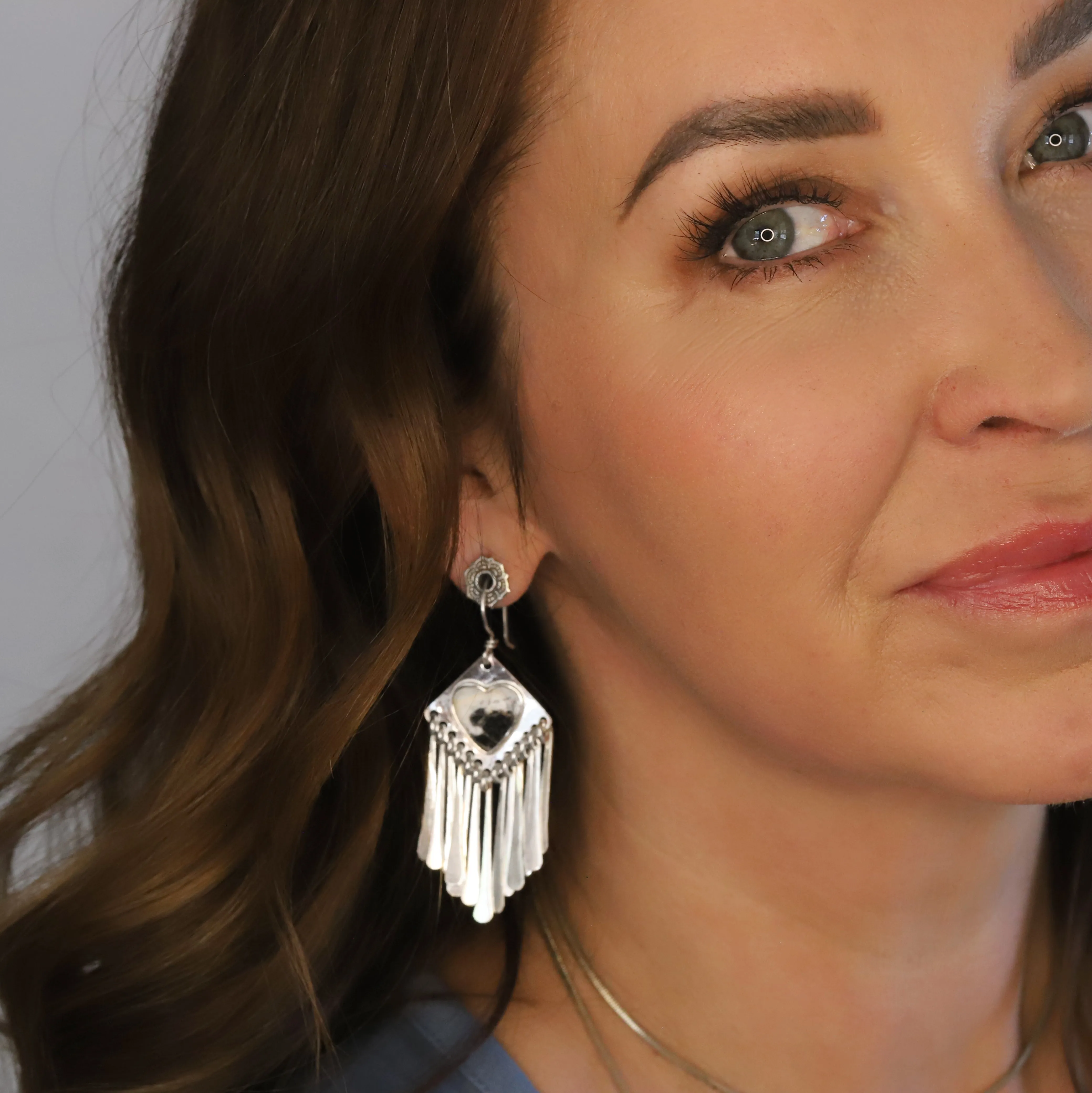 Wear Your Heart White Buffalo Natalie Earrings #2