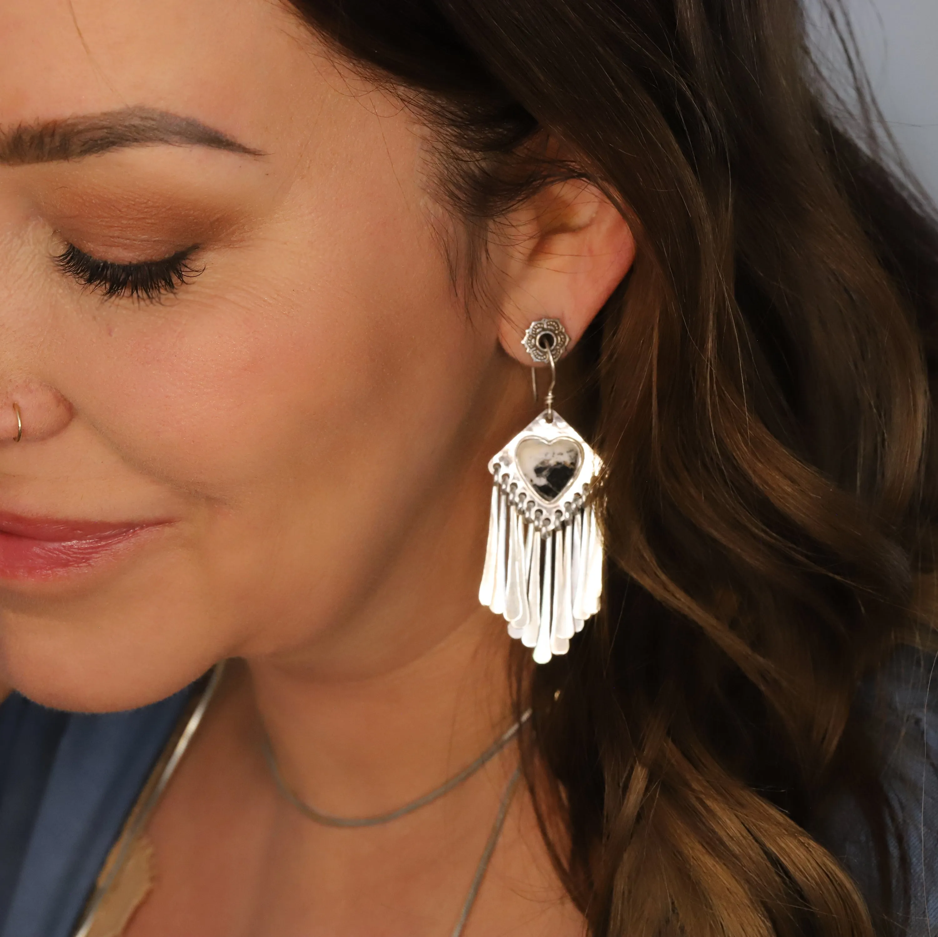 Wear Your Heart White Buffalo Natalie Earrings #2