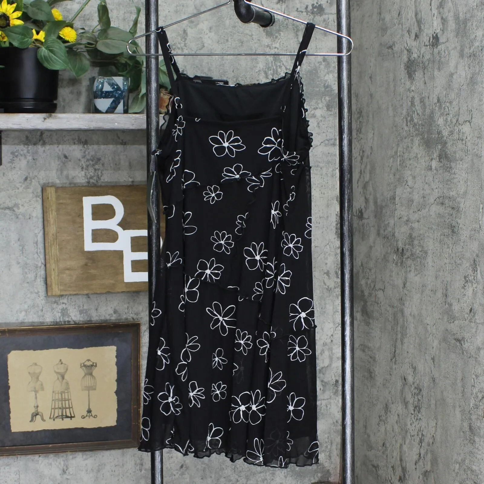 Wild Fable Sleeveless Mesh Seamed Skater Dress