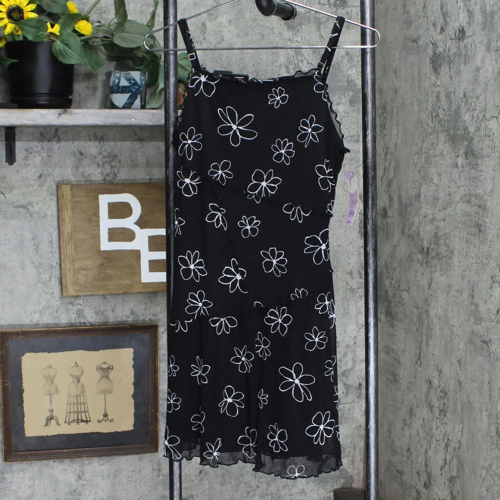 Wild Fable Sleeveless Mesh Seamed Skater Dress