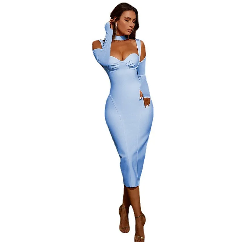 Women's Advanced Evening Dress Mesh Bandage Party Dress