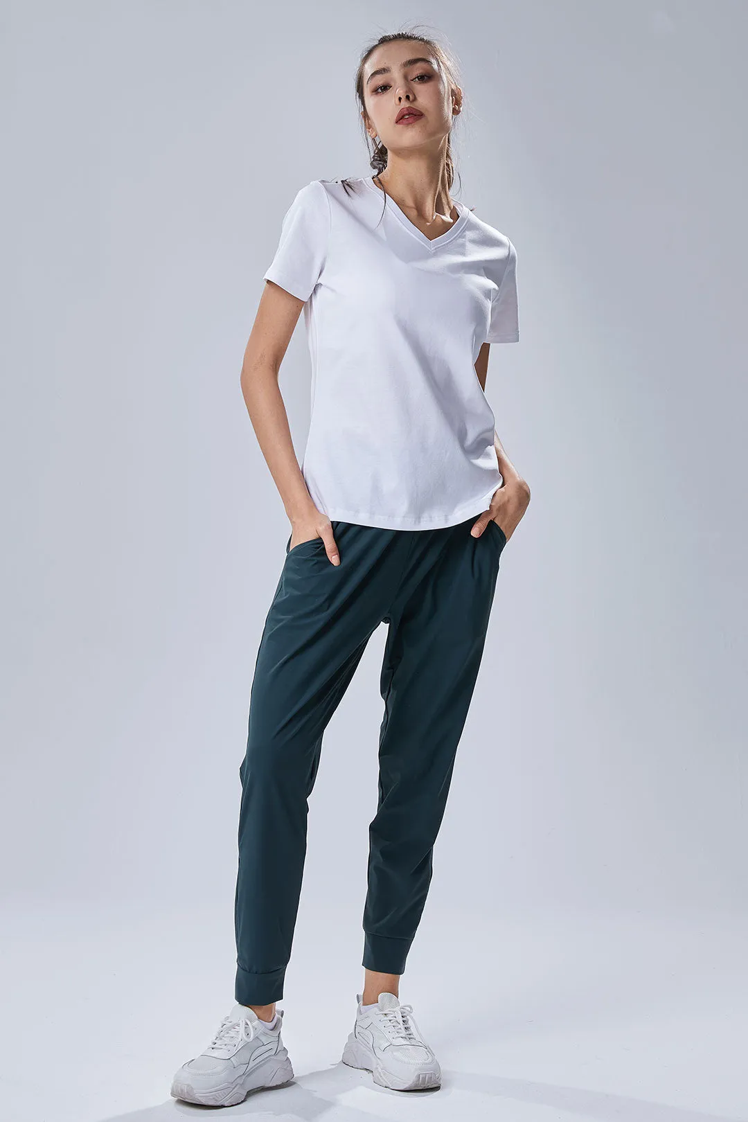 Women's Cool Cotton V-Neck Short Sleeve T-Shirt