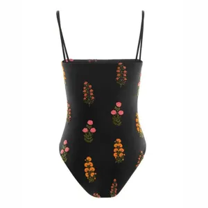 Women's Swimsuit One-Piece Swimsuit and Cover Up Square Neck Hanger Style Printed Embroidered Beach Bathing Suit Sexy 2023