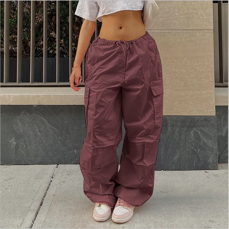 Women's Wide Leg Cargo Pants with Pockets