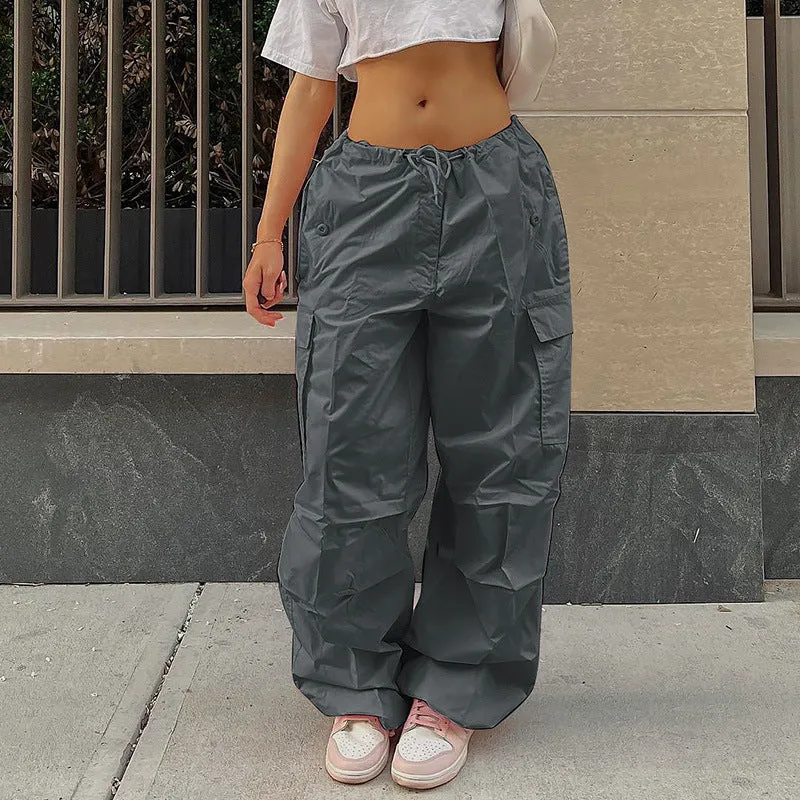 Women's Wide Leg Cargo Pants with Pockets