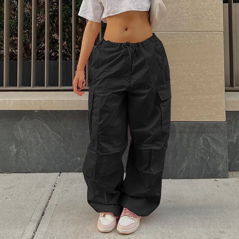 Women's Wide Leg Cargo Pants with Pockets