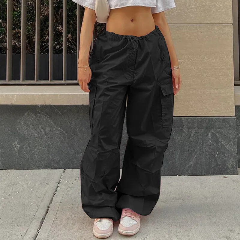 Women's Wide Leg Cargo Pants with Pockets