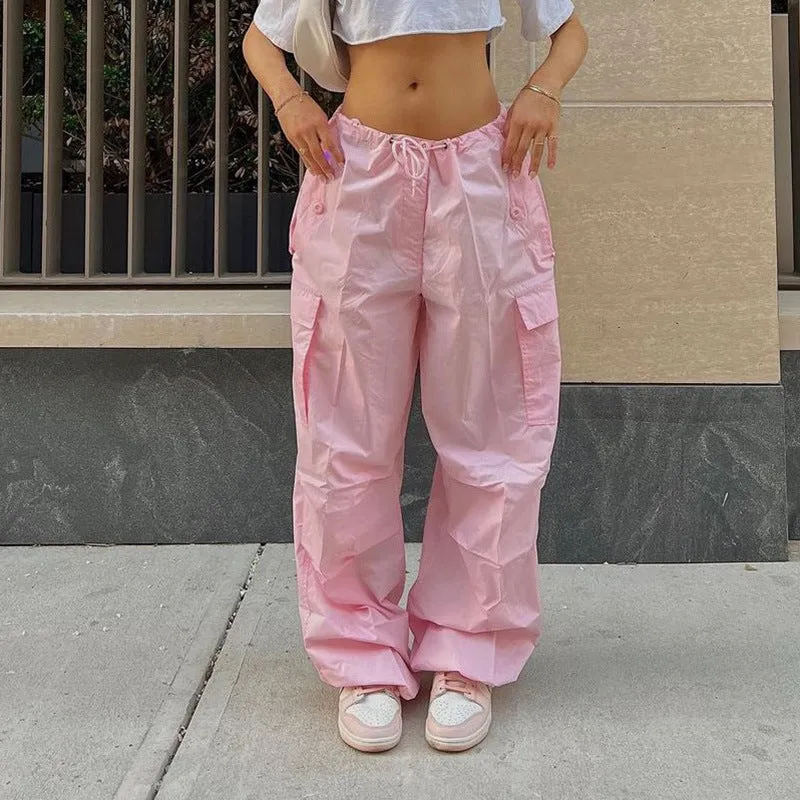 Women's Wide Leg Cargo Pants with Pockets