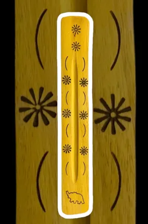 Wooden Yellow Incense Burner Stick Holder