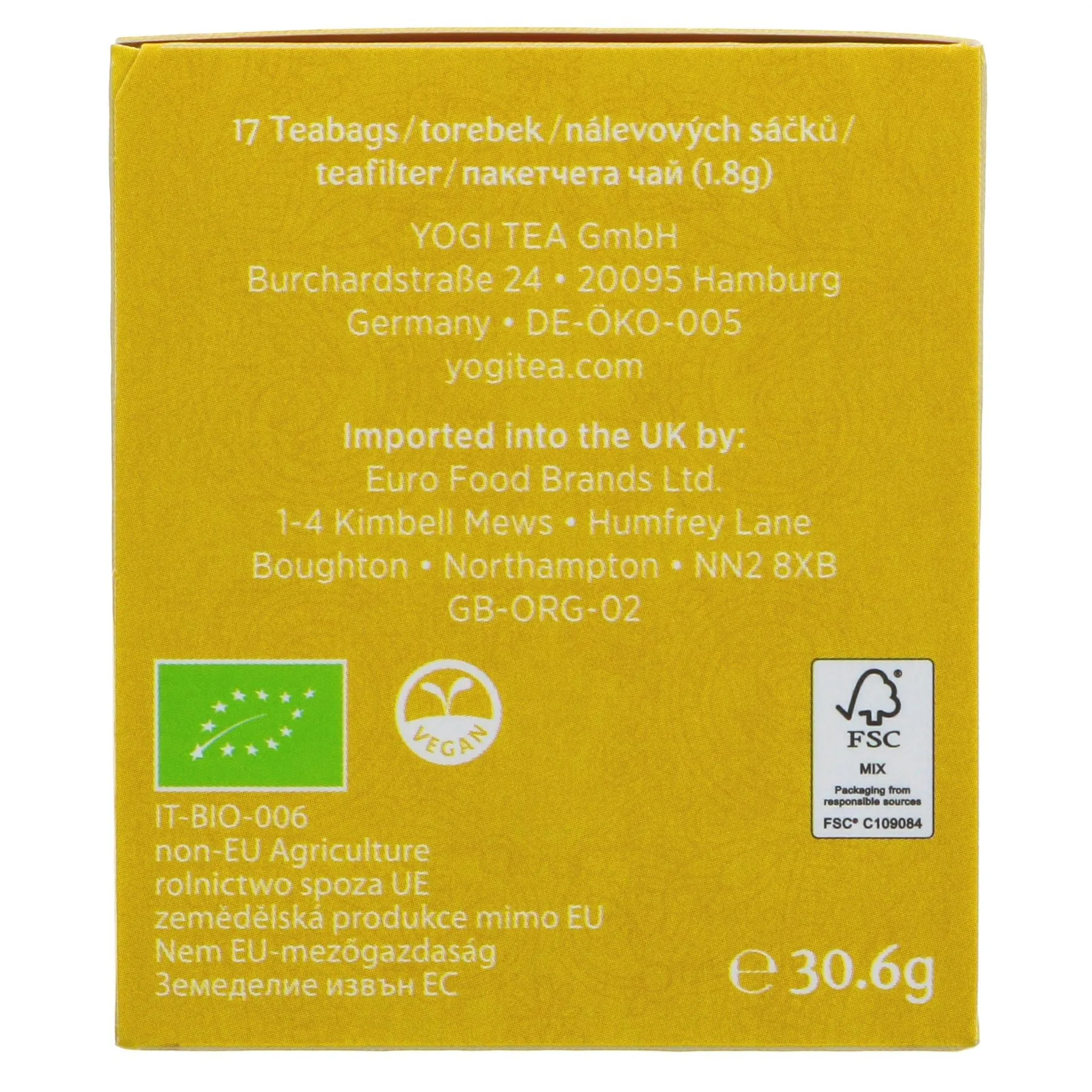 Yogi Tea | Ginger Lemon - Ginger, Lemon, Peppermint | 17 bags