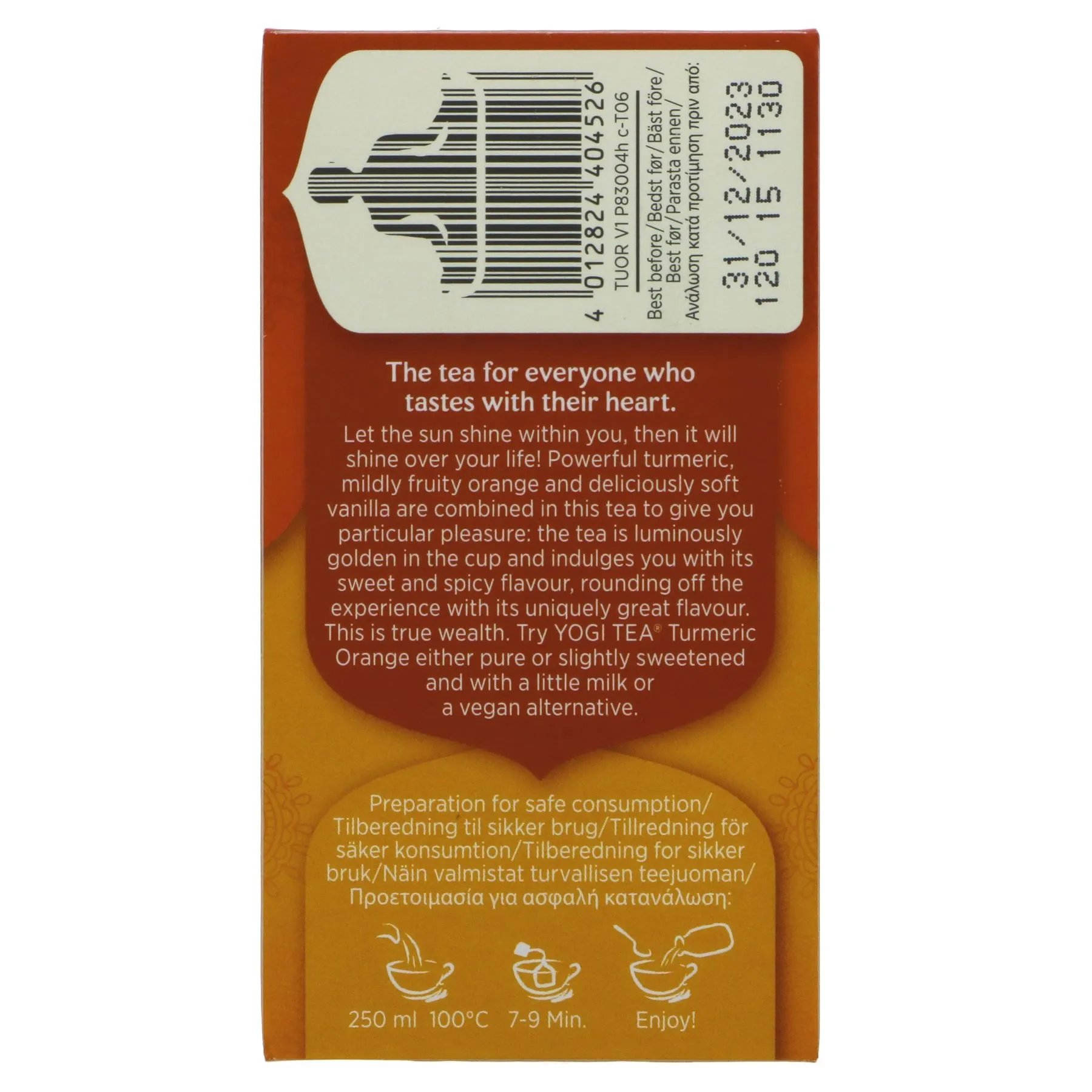 Yogi Tea | Turmeric Orange - Turmeric, Cinnamon, Ginger | 17 bags